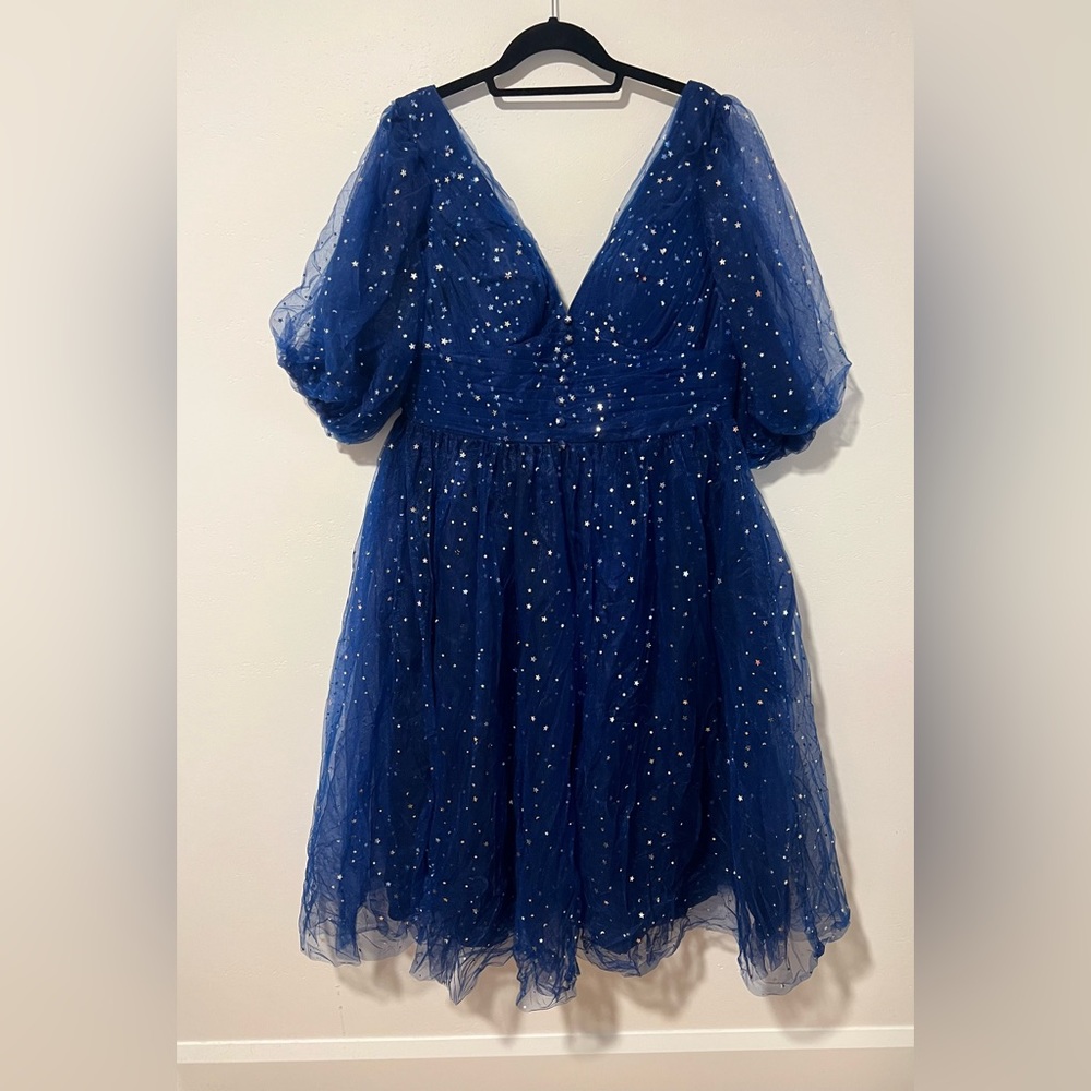Starry, Sparkly Blue tulle dress
